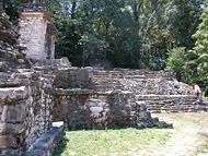 Edifice X at Bonampak's Acropolis - bonampak mayan ruins,bonampak mayan temple,mayan temple pictures,mayan ruins photos